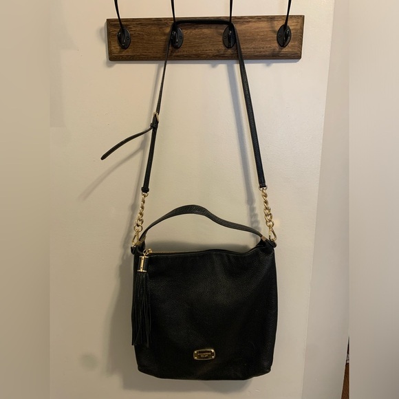 Michael Kors Black Leather Hobo Bag with Tassel (not authentic) - Picture 5 of 14